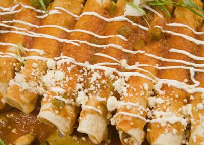 Chicken enchilada platter